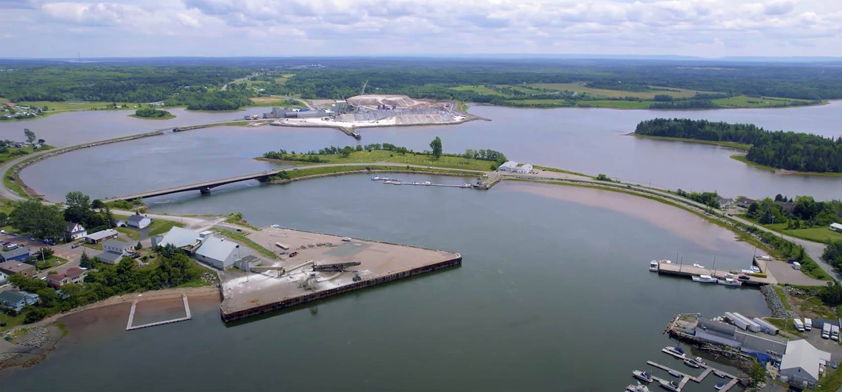 Pugwash Harbour and the Windsor Salt Mine, Nova Scotia